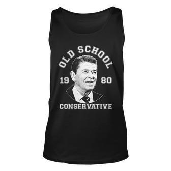 Vintage Ronald Reagan Old School Conservative Tshirt Unisex Tank Top - Monsterry