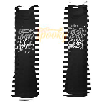 Vintage Spooky Vibes Halloween Novelty Graphic Art Design Unisex Tank Top - Seseable