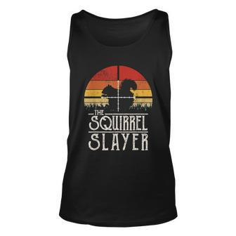 Vintage Sunset Retro Style Squirrel Hunting Squirrel Slayer Tshirt Unisex Tank Top - Monsterry CA