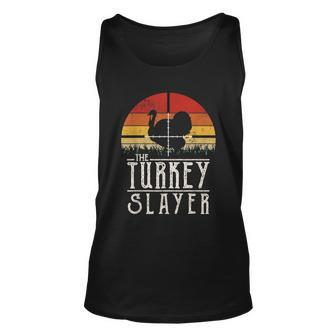 Vintage Sunset Retro Style Turkey Hunting Turkey Slayer Unisex Tank Top - Monsterry