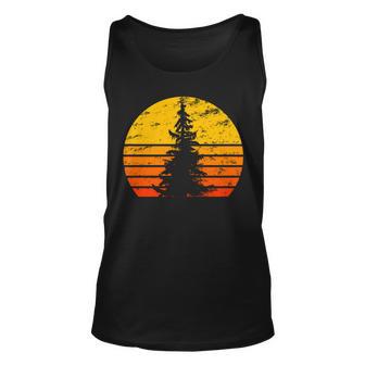 Vintage Sunset Tree Tshirt Unisex Tank Top - Monsterry AU