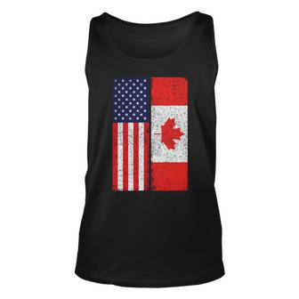 Vintage Usa Canadian Flag Unisex Tank Top - Monsterry CA