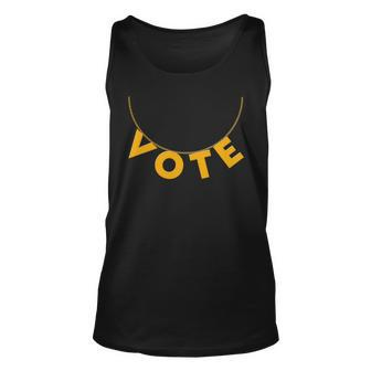 Vote Gold Chain Necklace 2020 Election Graphic Design Printed Casual Daily Basic Unisex Tank Top