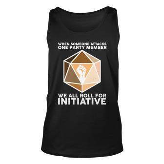 We All Roll For Initiative Dnd Dice Blm Unisex Tank Top - Monsterry