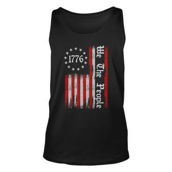 We The People 1776 Distressed Usa American Flag Tshirt Unisex Tank Top - Monsterry AU