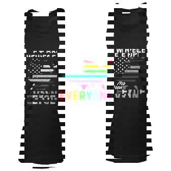 We The People Means Everyone Lgbt Gay Pride American Flag Unisex Tank Top - Thegiftio UK