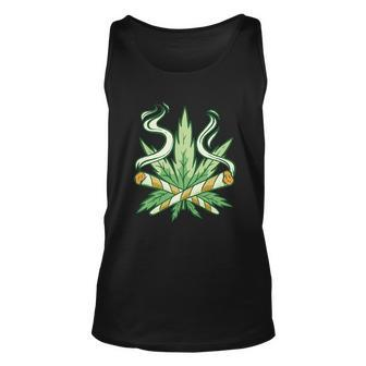 Weed Joint Cross Unisex Tank Top - Monsterry CA