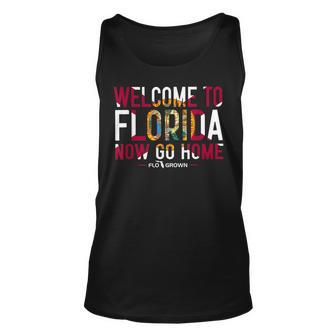 Welcome To Florida Now Go Home Men Women Tank Top Graphic Print Unisex - Thegiftio UK