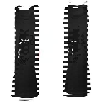 What Black Cat With Knife Halloween Quote V2 Unisex Tank Top - Thegiftio