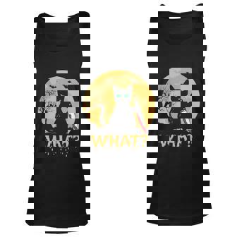 What Cat Funny Halloween Quote V3 Unisex Tank Top - Thegiftio
