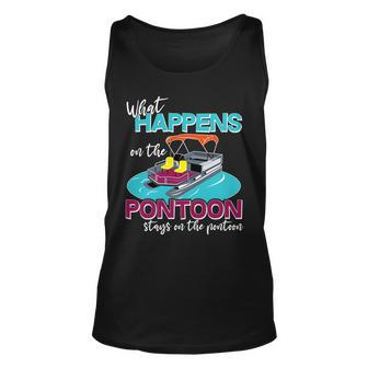 What Happens On The Pontoon Stays On The Pontoon Unisex Tank Top - Monsterry UK