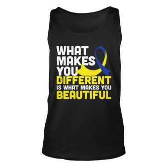What Makes You Different Down Syndrome Awareness Tshirt Unisex Tank Top - Monsterry