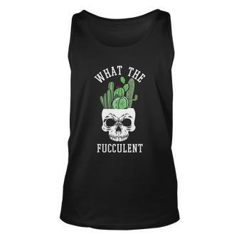 What The Fucculent Halloween Quote Unisex Tank Top - Monsterry