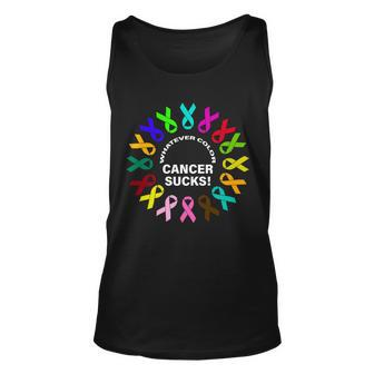 Whatever Color Cancer Sucks Tshirt Unisex Tank Top - Monsterry CA