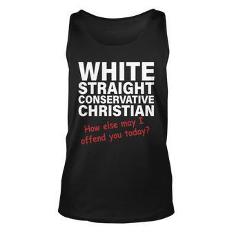 White Straight Conservative Christian Tshirt Unisex Tank Top - Monsterry UK