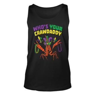 Whos Your Crawdaddy Crawfish Jester Beads Funny Mardi Gras Men Women Tank Top Graphic Print Unisex - Thegiftio UK
