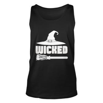 Wicked Witch Hat Broom Halloween Quote Unisex Tank Top - Monsterry CA