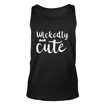 Wickedly Cute Funny Halloween Quote Unisex Tank Top - Monsterry CA