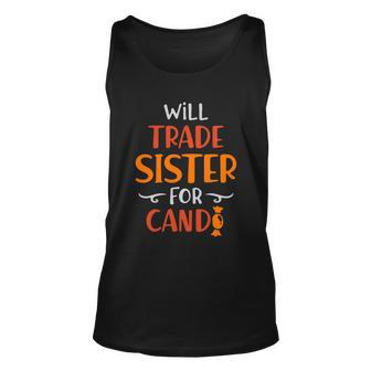 Will Trade For Candy Halloween Quote Unisex Tank Top - Monsterry DE
