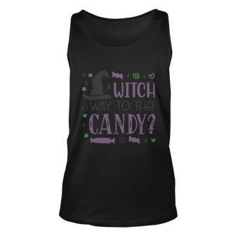 Witch Way To The Candy Halloween Quote V2 Unisex Tank Top - Monsterry