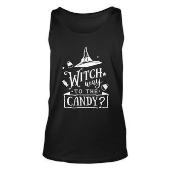 Witch Way To The Candy Halloween Quote V3 Unisex Tank Top - Monsterry