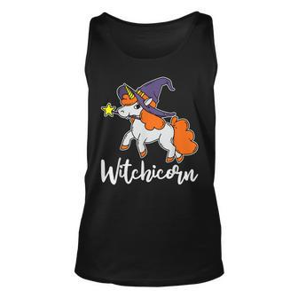 Witchicorn Lazy Diy Halloween Costume Cute Unicorn Witch Unisex Tank Top - Seseable