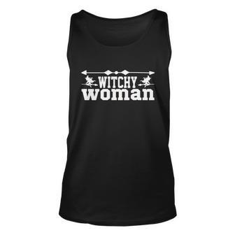 Witchy Woman Funny Halloween Quote Unisex Tank Top - Monsterry