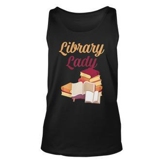 Women Funny Library Lady Librarian Books Lovers Unisex Tank Top - Thegiftio UK