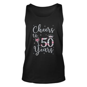 Women Gift Cheers To 50 Years 1969 50Th Birthday Gift For Womens Unisex Tank Top - Monsterry DE