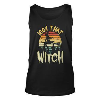 Womens 100 Percent That Witch Halloween Witch Squad Witchcraft Unisex Tank Top - Seseable