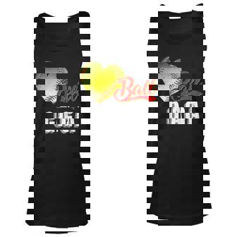 Womens Baseball Softball Ball Heart Gaga Funny Mothers Day Sporter Men Women Tank Top Graphic Print Unisex - Thegiftio