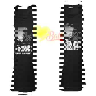 Womens Baseball Softball Ball Heart Grams Cute Mothers Day Sporter Men Women Tank Top Graphic Print Unisex - Thegiftio