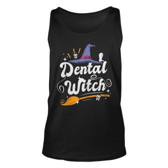 Womens Dental Witch Halloween Dentist Unisex Tank Top - Seseable