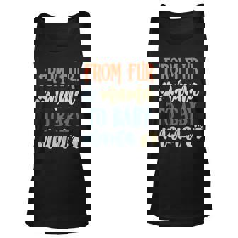 Womens From Fur Mama To Baby Mama Pregnant Cat Lover New Mom Mother V2 Unisex Tank Top - Seseable