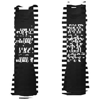 Womens From Fur Mama To Baby Mama Pregnant Dog Lover New Mom Mother V2 Unisex Tank Top - Seseable