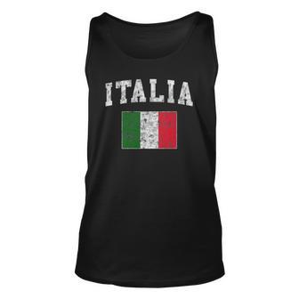 Womens Italia Italian Flag Italy Gift Love Souvenir Men Women Tank Top Graphic Print Unisex - Thegiftio UK