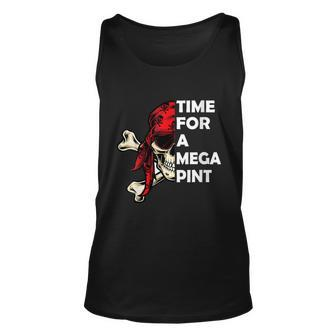 Womens Time For A Mega Pint Funny Sarcastic Saying Unisex Tank Top - Monsterry