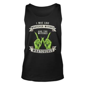 Womens Whatever Witches Witch Wiccan Costume Funny Halloween Gifts Unisex Tank Top - Seseable