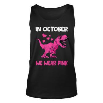 Womens Womens In October We Wear Pink Breast Cancer Awareness V4 Men Women Tank Top Graphic Print Unisex - Thegiftio UK