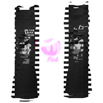 Womens Womens In October We Wear Pink Ribbon Pumpkin Witch Breast Men Women Tank Top Graphic Print Unisex - Thegiftio