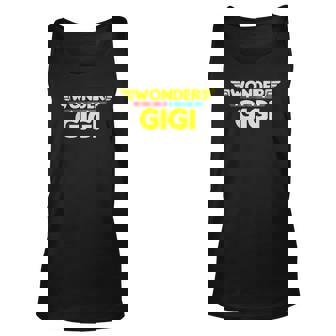 Womens Wonder Gigi Mothers Day Gift Mom Grandma Men Women Tank Top Graphic Print Unisex - Thegiftio