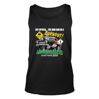 Woodward Ave 2021 Funny Burnout M Graphic Design Printed Casual Daily Basic Unisex Tank Top - Thegiftio UK