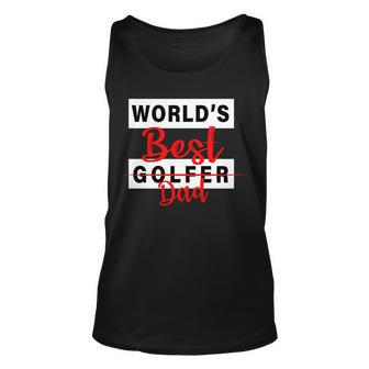 Worlds Best Golfer Dad Tshirt Unisex Tank Top - Monsterry UK