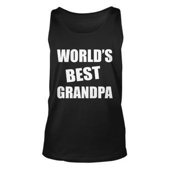 Worlds Best Grandpa Tshirt Unisex Tank Top - Monsterry