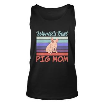 Worlds Best Pig Mom Pig Owner Pig Farmer Pig Mother Funny Gift Graphic Design Printed Casual Daily Basic Unisex Tank Top - Thegiftio UK