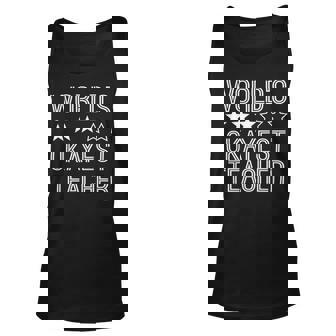 Worlds Okayest Teacher Funny Teacher Unisex Tank Top | Seseable CA