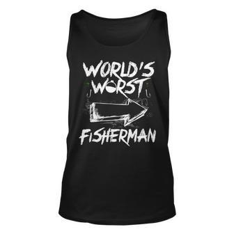 Worlds Worst Fisherman Unisex Tank Top - Seseable