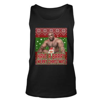 X-Mas Christmas Have A Barry Merry Christmas Ugly Sweater Tshirt Unisex Tank Top - Monsterry