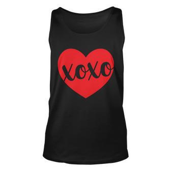 Xoxo Valentines Heart Unisex Tank Top - Monsterry