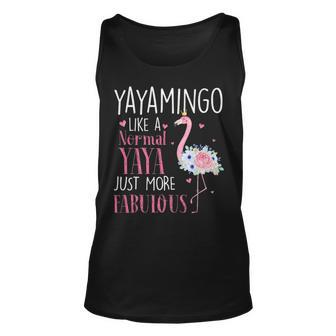Yayamingo Like A Normal Yaya Just More Fabulous Flamingo Unisex Tank Top - Thegiftio UK